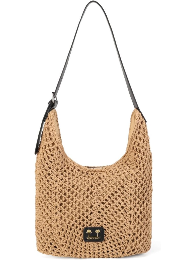 Womens Boho Straw Purses Summer Beach Shoulder Bags With Crochet | Bohemian Styl